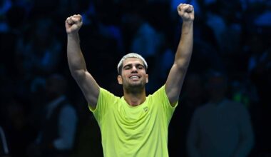Carlos Alcaraz is into the semi-finals of the Nitto ATP Finals for the second time.