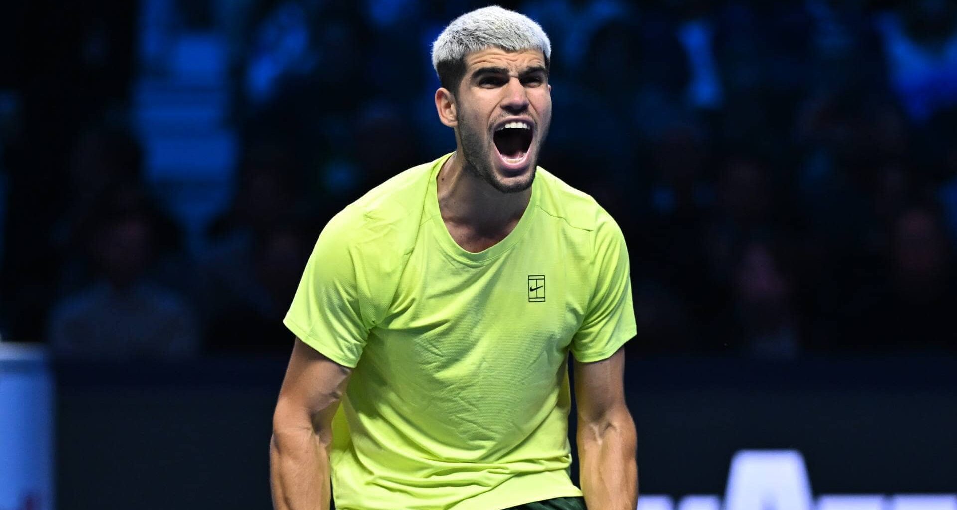 Carlos Alcaraz downs Lorenzo Musetti to seal Year-End No. 1, sends Alex de Minaur into semi-finals at Nitto ATP Finals | ATP Tour