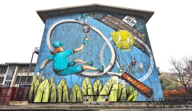 The Art Wall is a key part of the Nitto ATP Finals Torino Green Project.