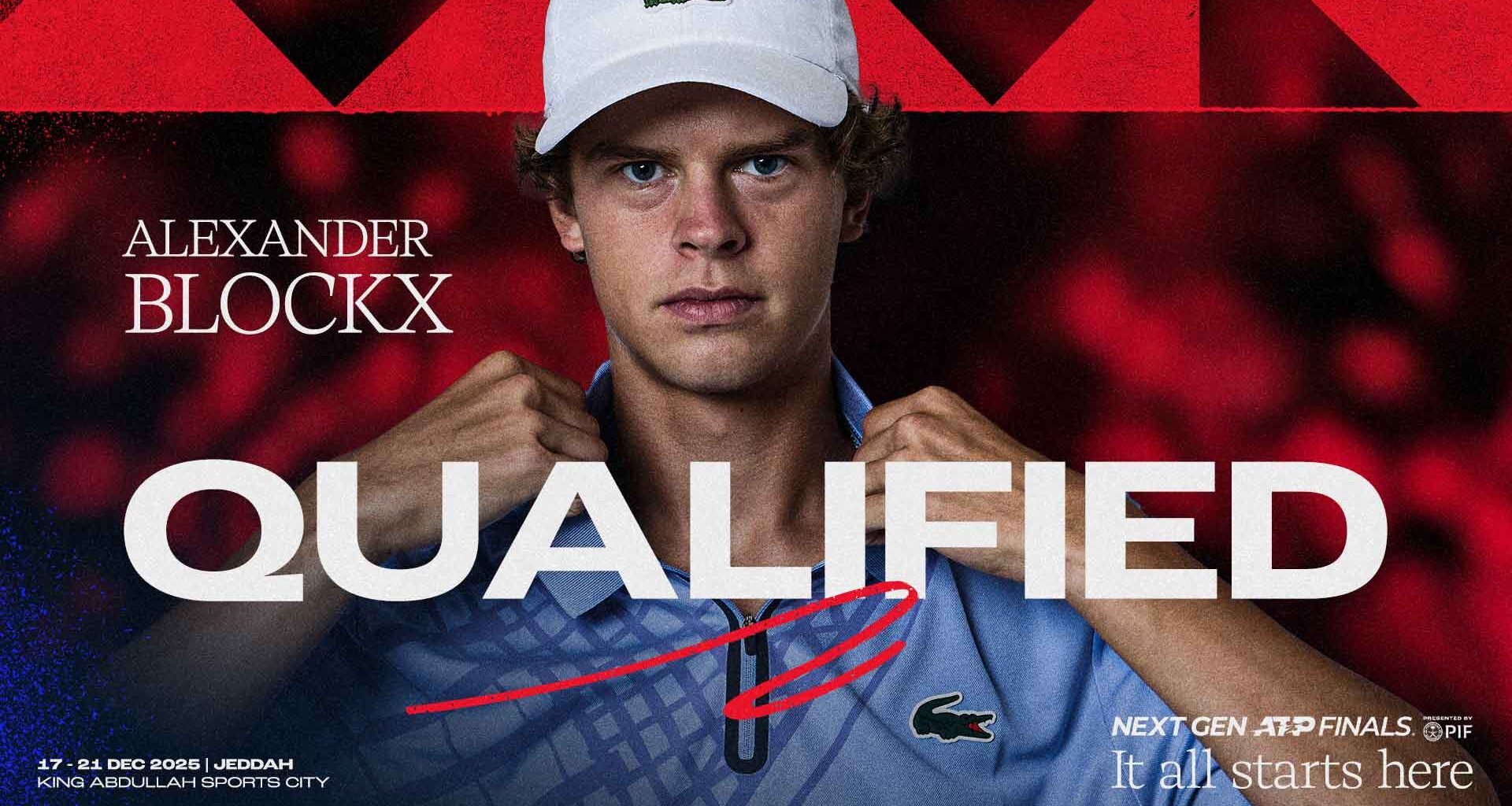 Alexander Blockx set for Next Gen ATP Finals presented by PIF debut | ATP Tour