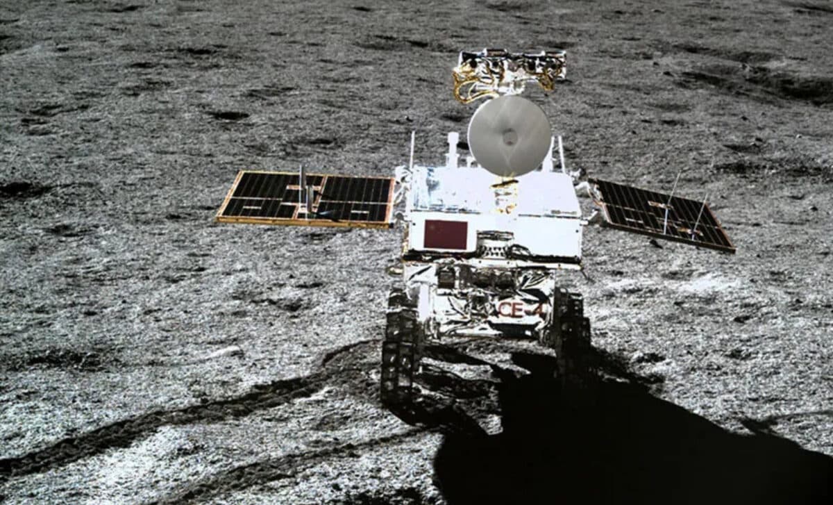 China's Yutu 2 Rover, As Seen By The Chang'e 4 Lander On The Far Side Of The Moon