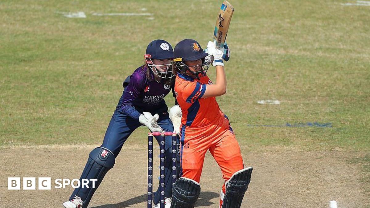 Phebe Molkenboer of the Netherlands bats against Scotland