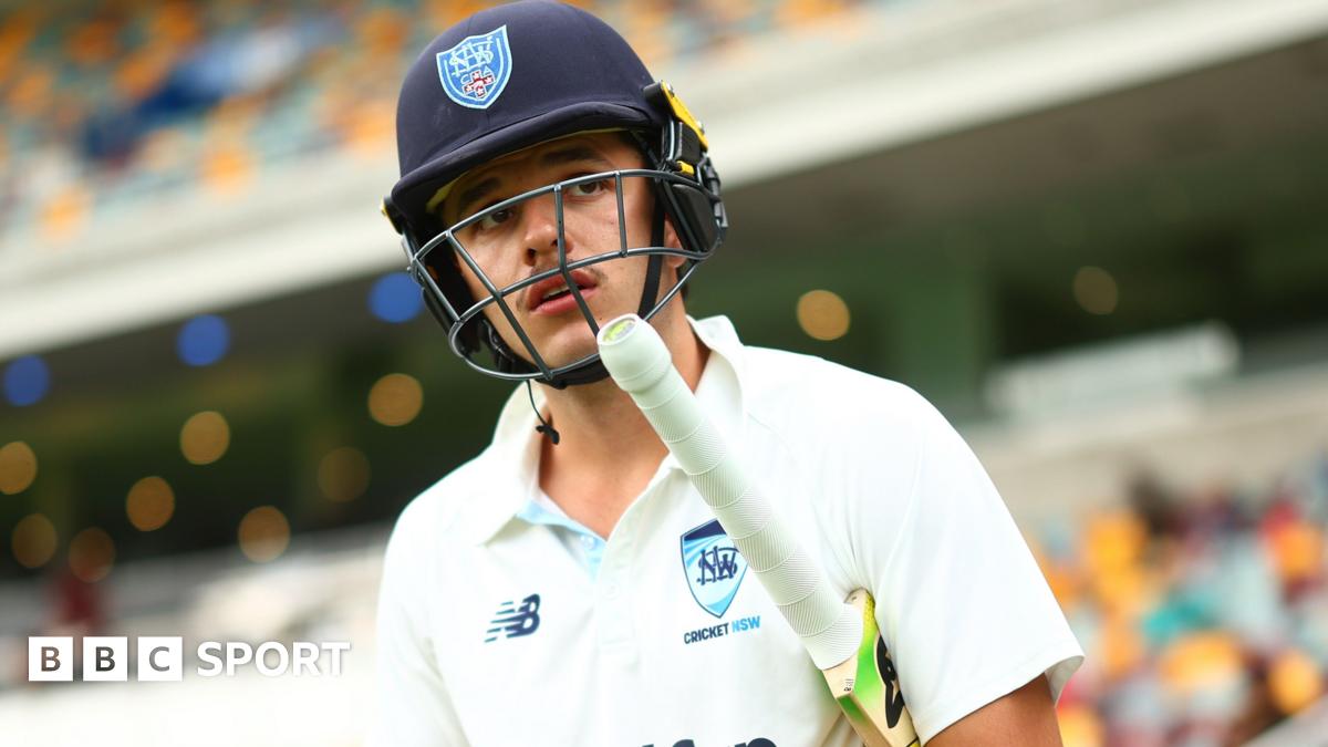 Sam Konstas looks on, ready to bat