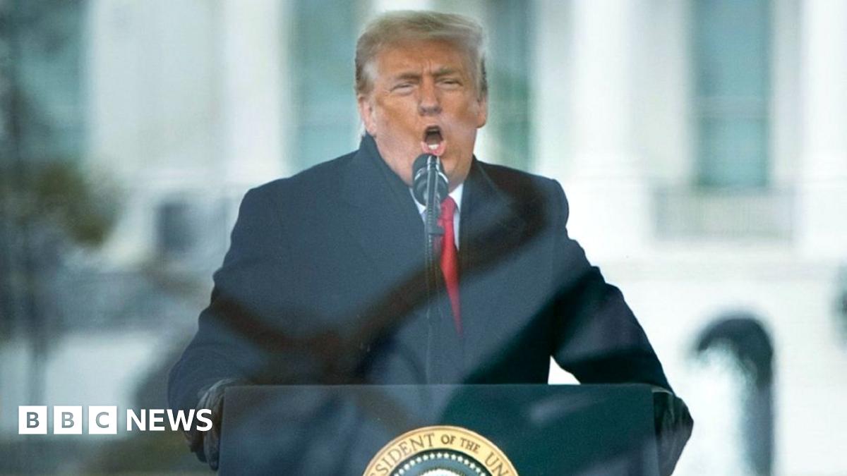 US President Donald Trump speaks to supporters from The Ellipse near the White House on January 6, 2021, in Washington, DC