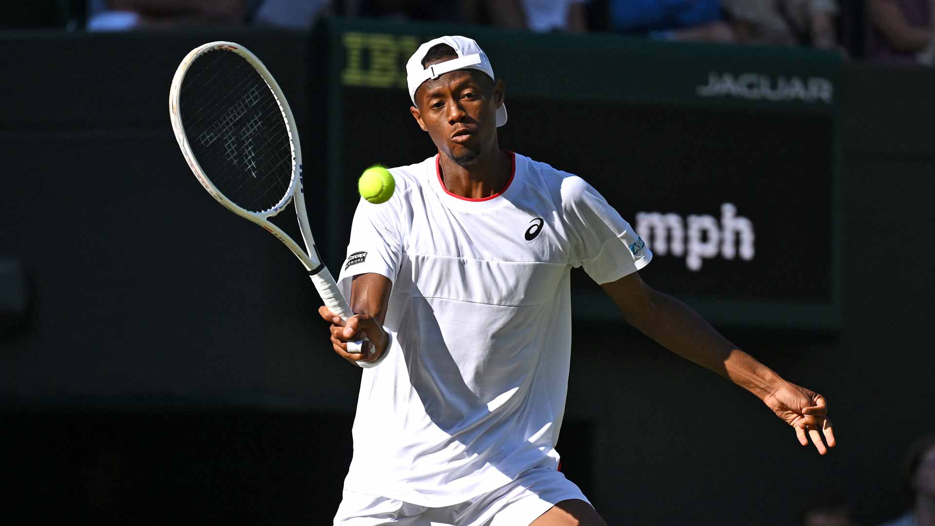 Christopher Eubanks in action at Wimbledon.