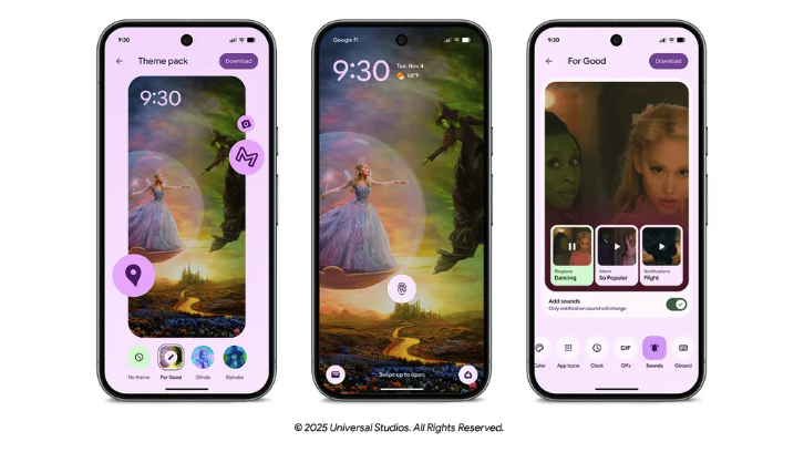 A Wicked theme pack in a Pixel Feature Drop