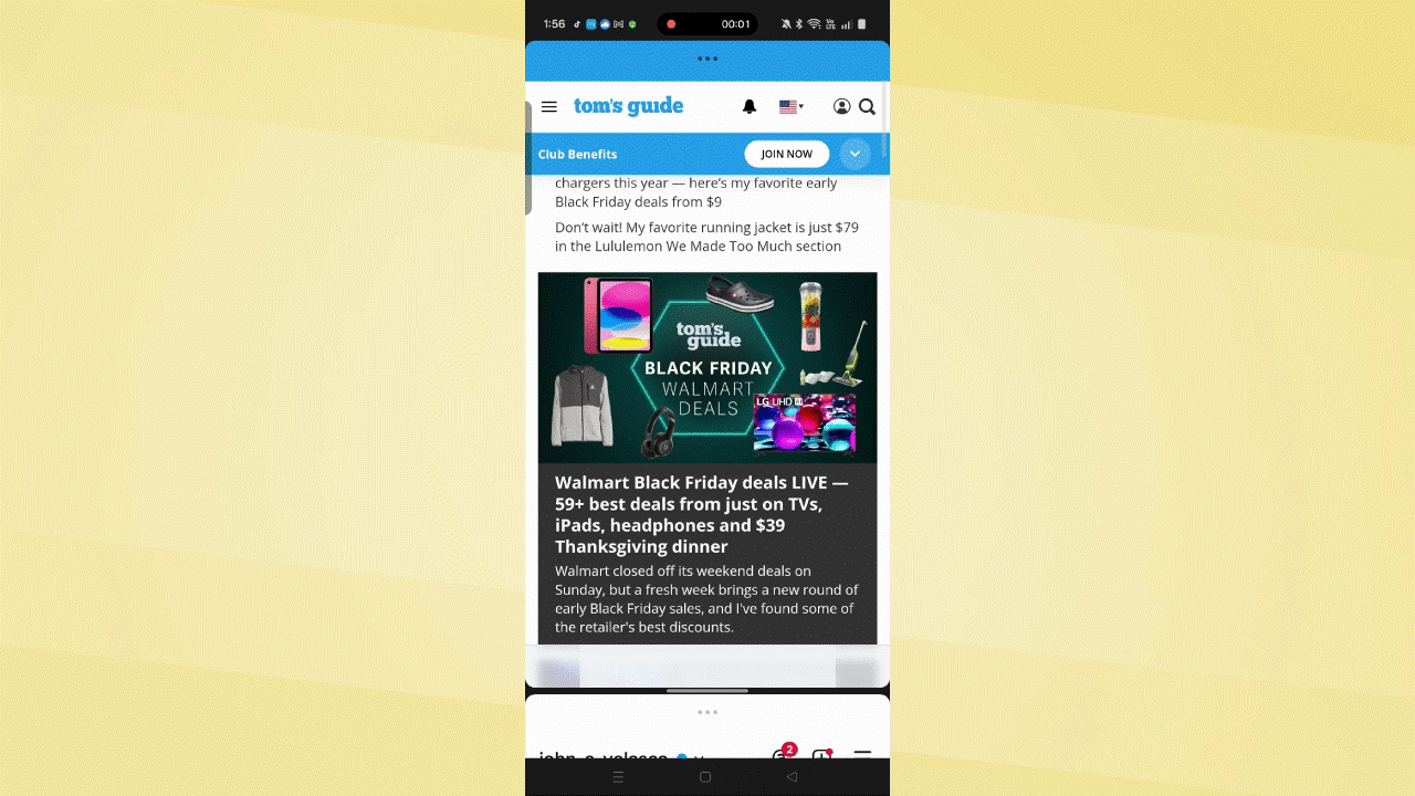 Screen recording of OnePlus 15 Smart Sidebar feature.