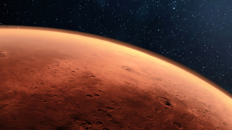 View from space of Martian surface