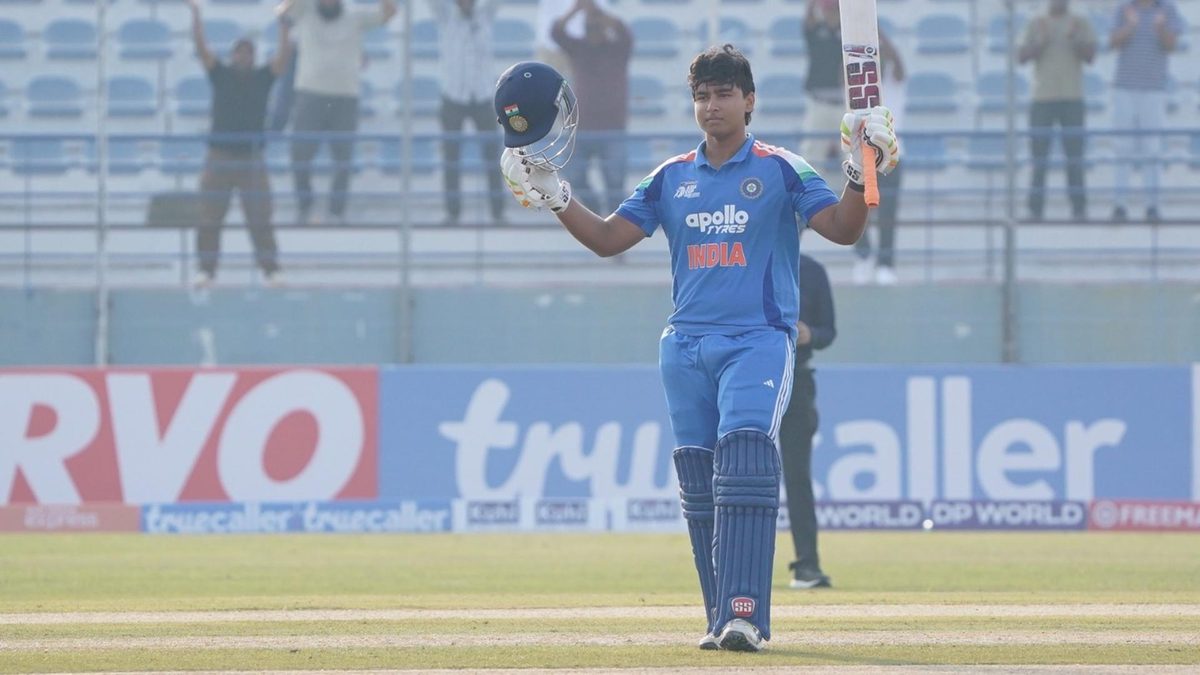 Vaibhav Suryavanshi celebrates rapid India A hundred