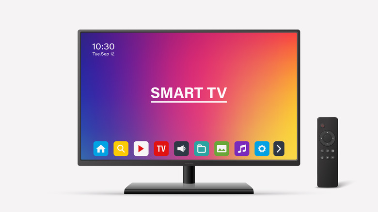 A smart tv interface on a white background