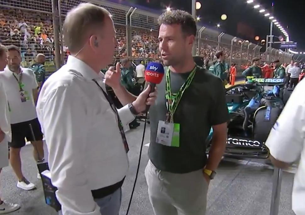 Mark Cavendish and Martin Brundle, 2024 Singapore Grand Prix