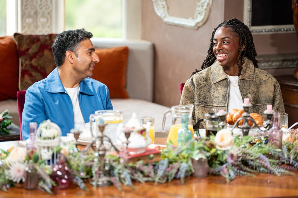 Nick Mohammed, Cat Burns, The Celebrity Traitors nick mohammed, cat burns, the celebrity traitors