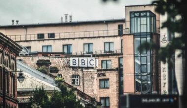 BBC logo on a building during daytime