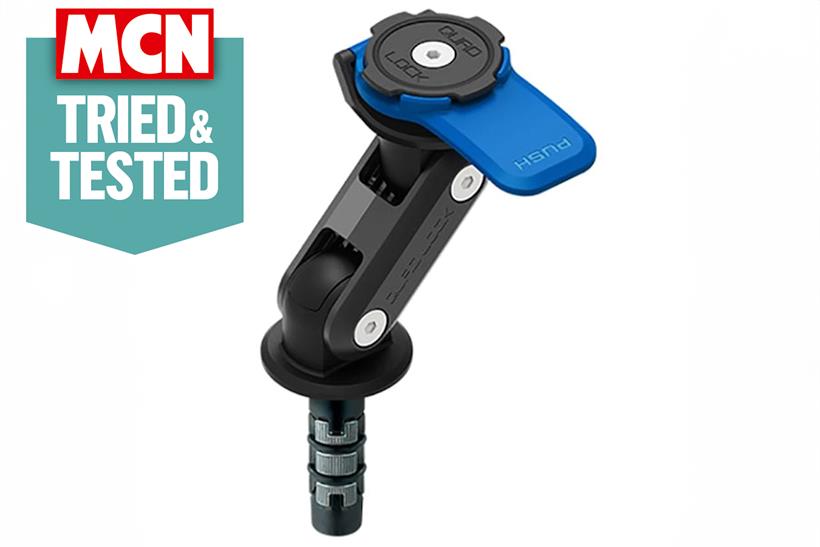 QuadLock Fork Stem motorcycle phone mount