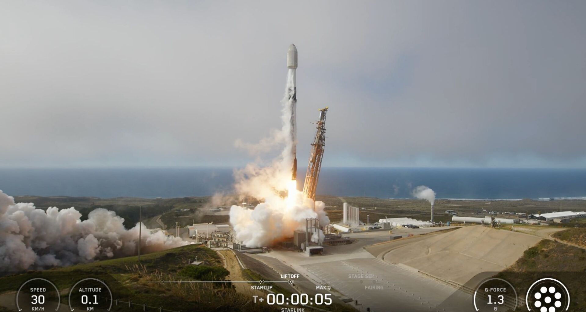 SpaceX launches 28 Starlink satellites from California's central coast (video)