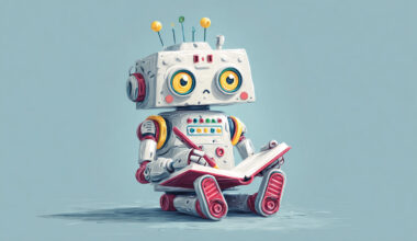 Robot Writing In Book