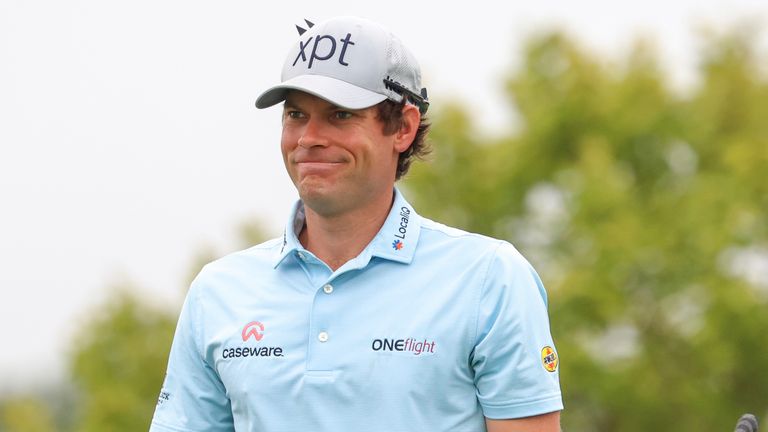 July 24th, 2025: Adam Schenk of the United States walks to the first fairway during the first round of the 3M Open 2025 at TPC Twin Cities on July 24, 2025 in Blaine, Minnesota. Steven Garcia-CSM (Credit Image: .. Steven Garcia/Cal Sport Media) (Cal Sport Media via AP Images)