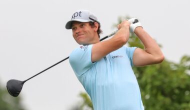 July 24th, 2025: Adam Schenk of the United States hits his shot on the first tee during the first round of the 3M Open 2025 at TPC Twin Cities on July 24, 2025 in Blaine, Minnesota. Steven Garcia-CSM (Credit Image: .. Steven Garcia/Cal Sport Media) (Cal Sport Media via AP Images)