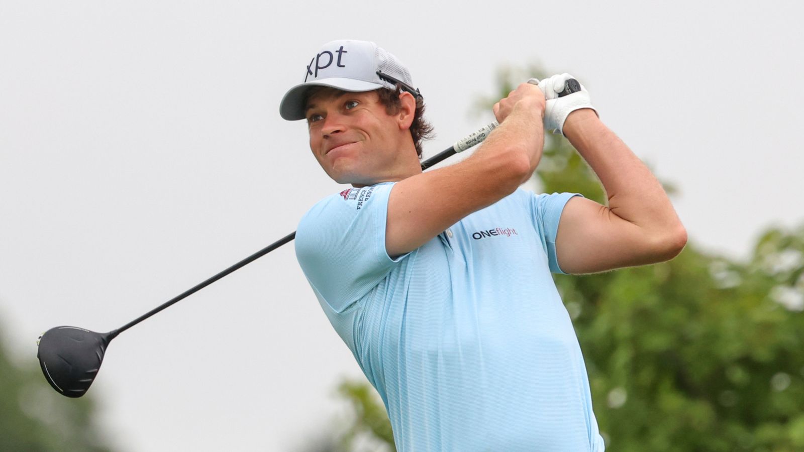 July 24th, 2025: Adam Schenk of the United States hits his shot on the first tee during the first round of the 3M Open 2025 at TPC Twin Cities on July 24, 2025 in Blaine, Minnesota. Steven Garcia-CSM (Credit Image: .. Steven Garcia/Cal Sport Media) (Cal Sport Media via AP Images)