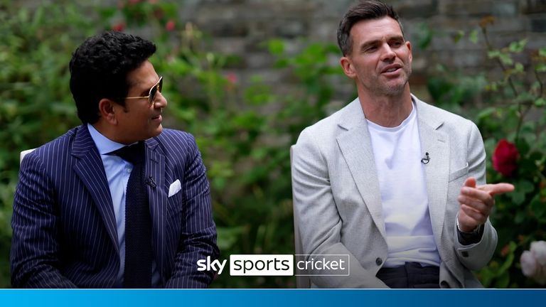 James Anderson and Sachin Tendulkar 