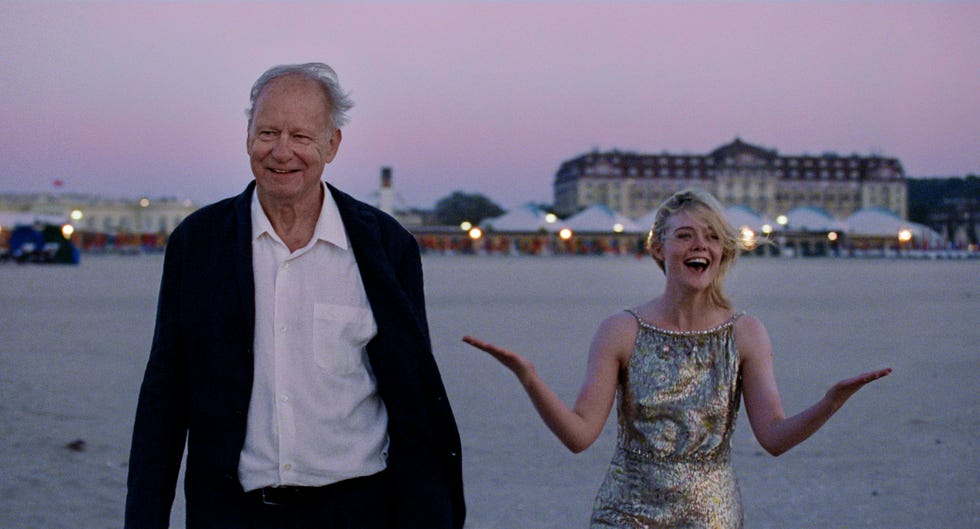 Stellan Skarsgard, Elle Fanning, Sentimental Value stellan skarsgard, elle fanning, sentimental value
