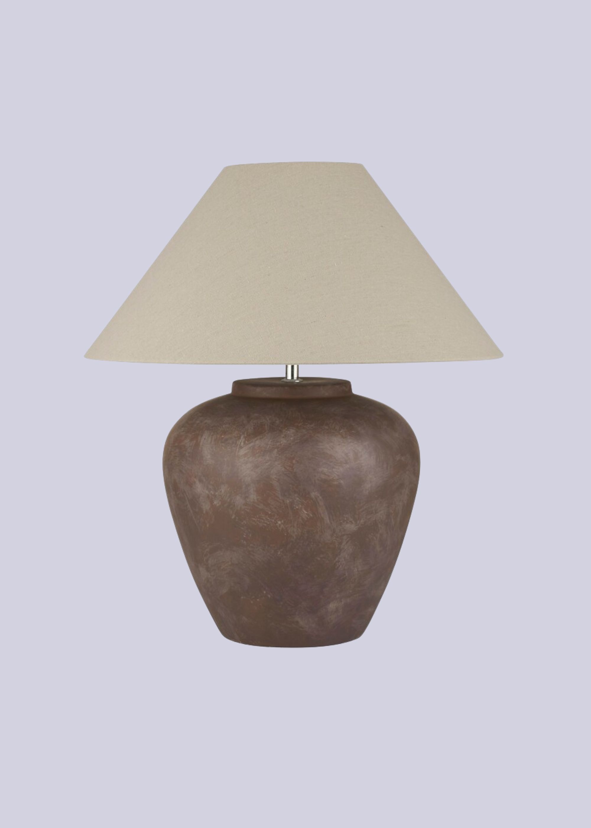 SO'HOME, Large Brown Ceramic Table Lamp With Tapered Shade