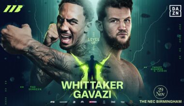 Poster for Ben Whittaker vs Benjamin Gavazi for Saturday's fight in Birmingham