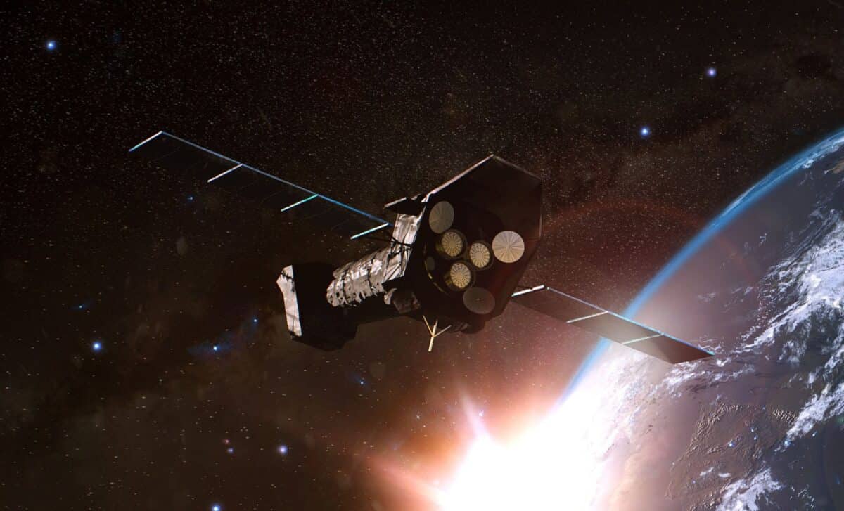 Xmm Newton On Its Orbit Around Earth