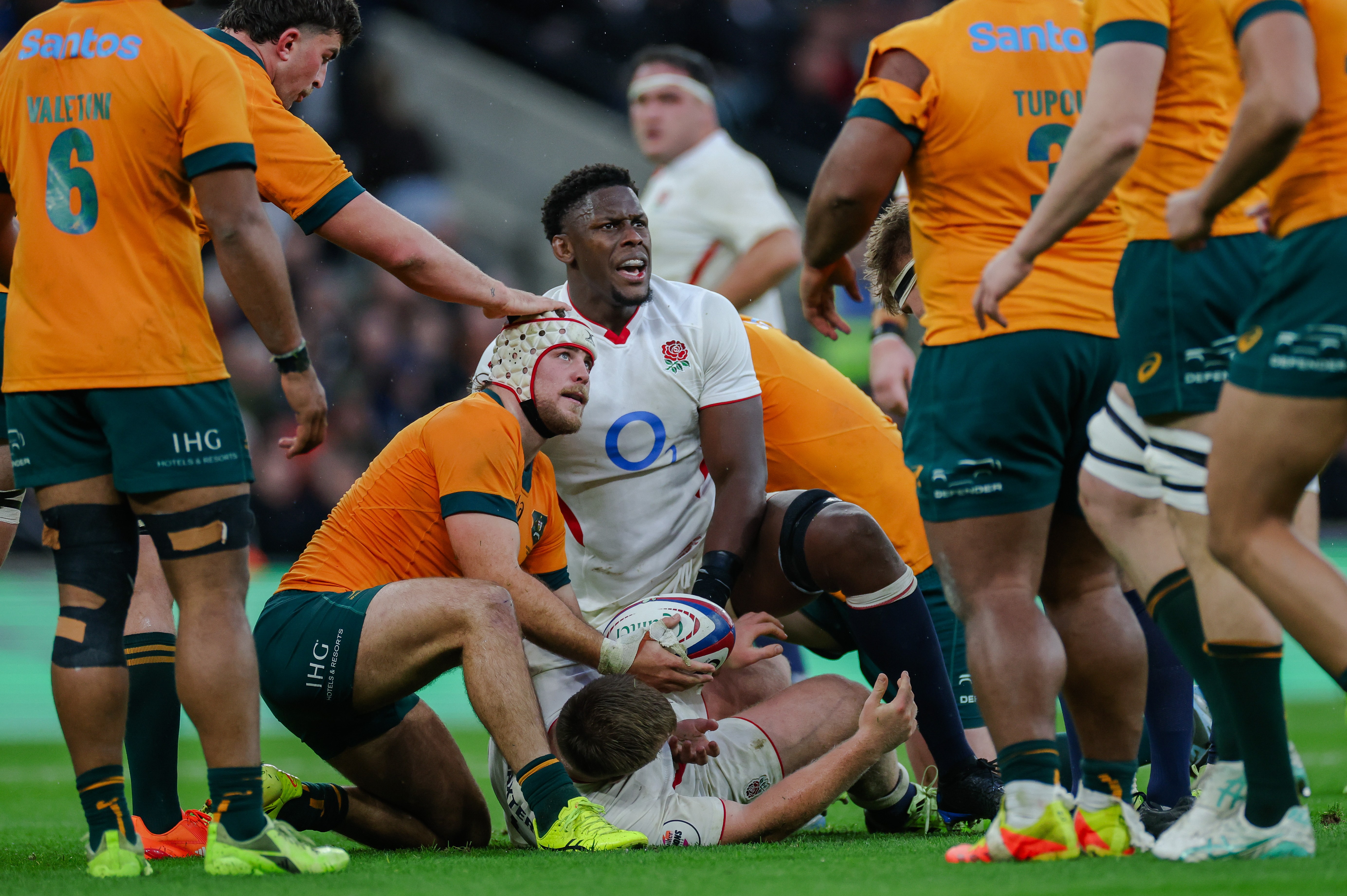 Maro Itoje, captain of England, during the Quilter Autumn Internationals England v Australia rugby match.