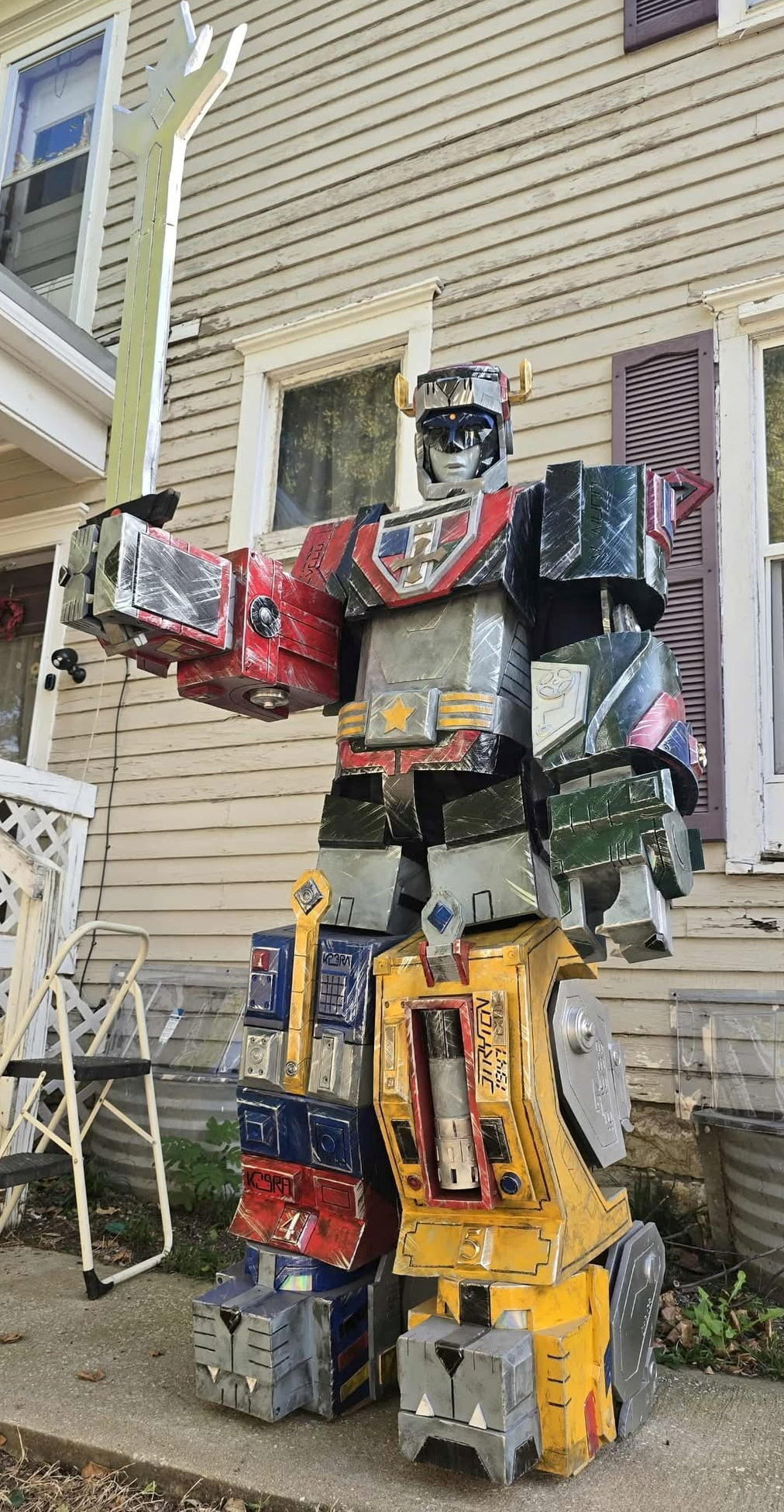 John Kobra Acevedo in his 7ft Voltron costume.