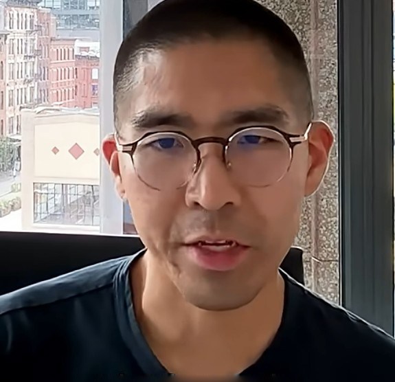 Edwin Chen, founder of Surge AI, speaking.