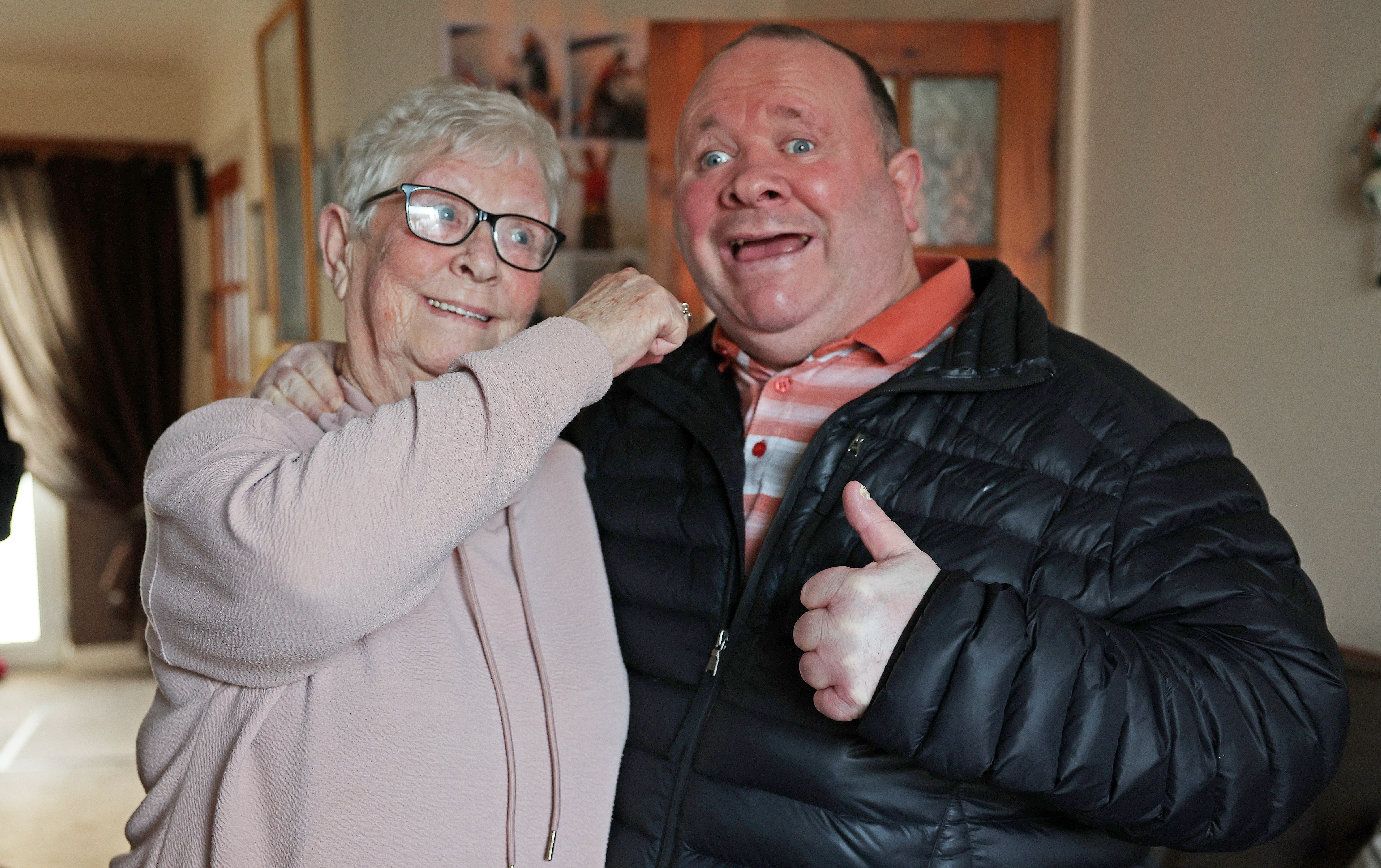 Paul Ingle and his mother at home.