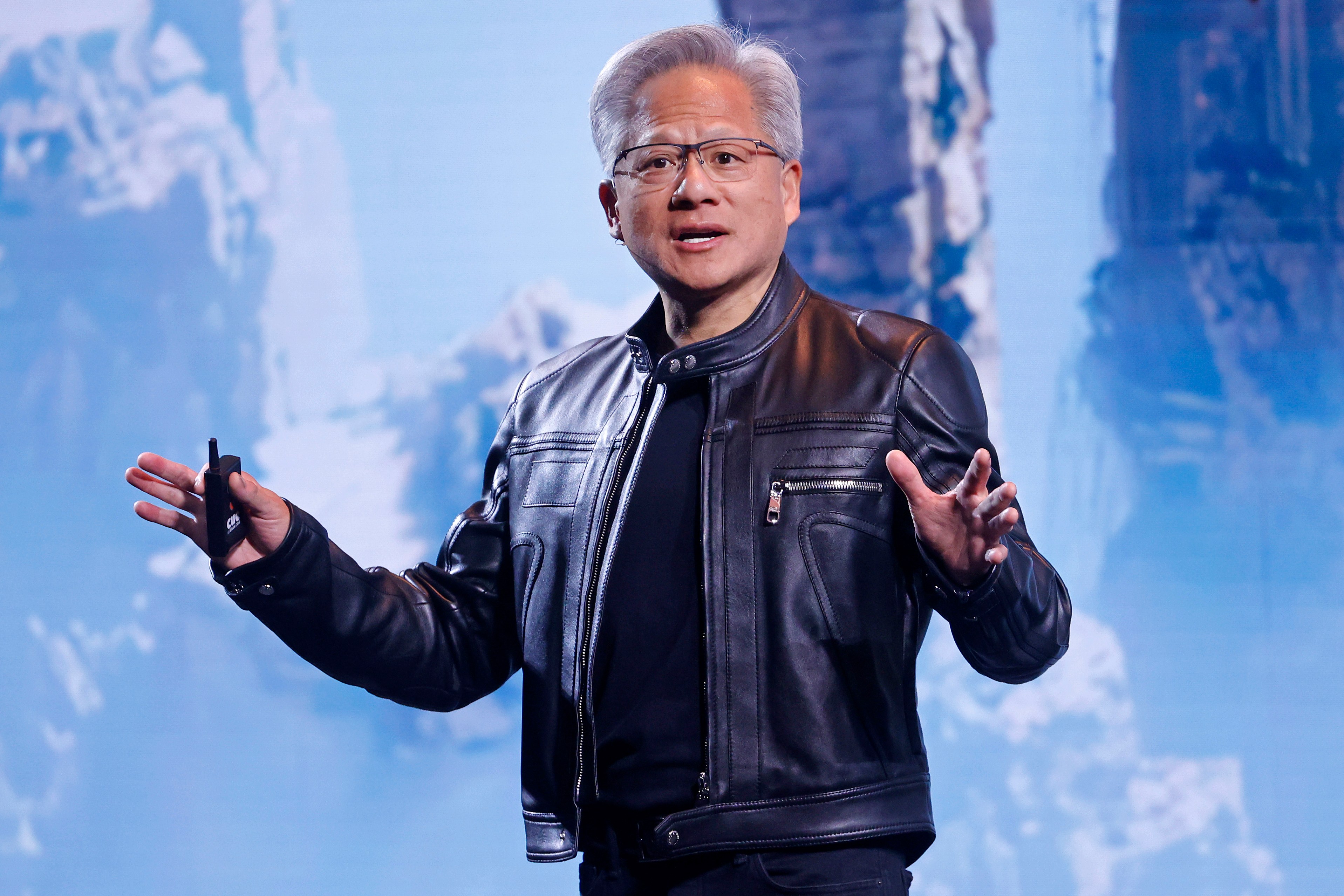 Jensen Huang, CEO of NVIDIA, speaking at VivaTech in Paris.