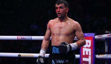Jack Catterall stands in the ring during his welterweight fight against Harlem Eubank on July 5, 2025, at the Manchester Arena in Manchester, England.