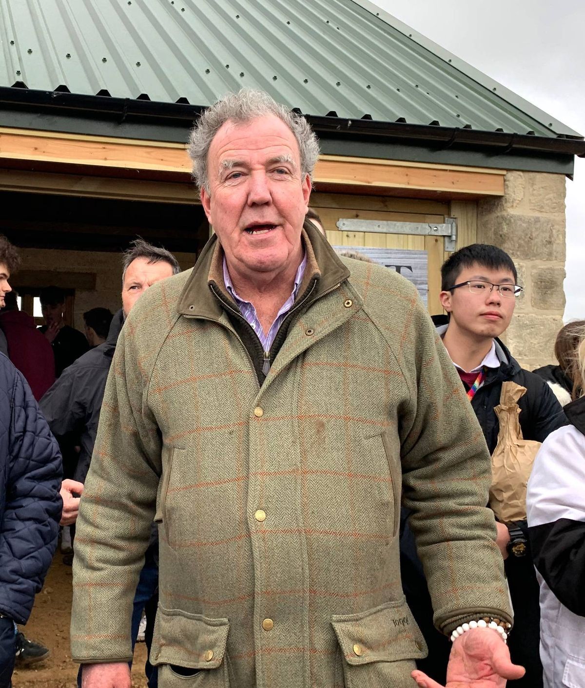 Jeremy Clarkson outside The Squat Shop