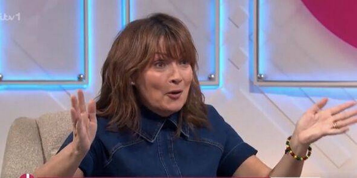 Close up of Lorraine Kelly presenting her show