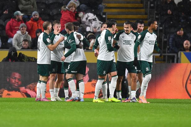 Middlesbrough players celebrate