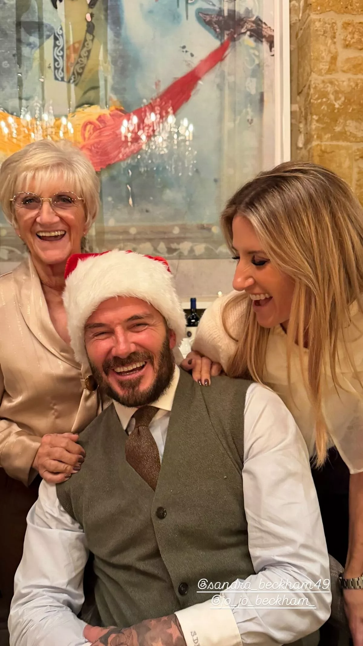 The Beckhams had a close family Christmas day