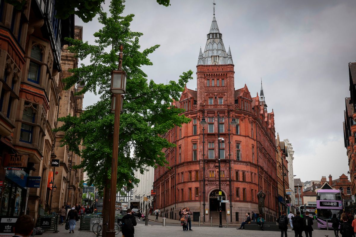 A general view of the Prudential Assurance Building at the junction of King and Queen Street in Nottingham city centre.
