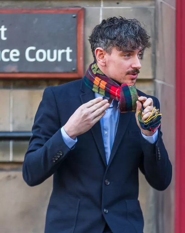 Ex Moray Councillor Sean Morton following his appearance at Elgin Sheriff Court on 14 November 2017.