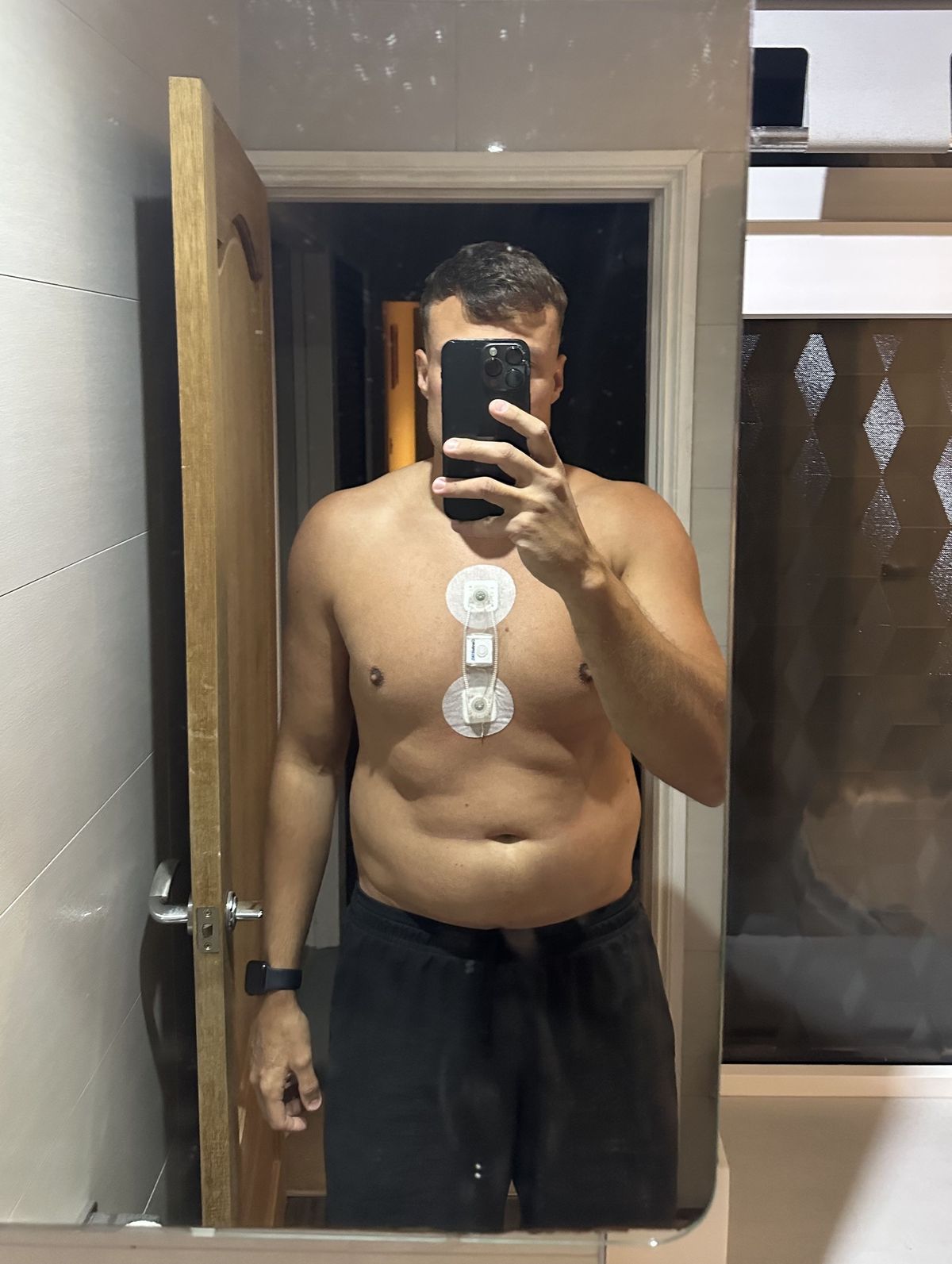 Ryan wearing a heart monitor (Kennedy News and Media)