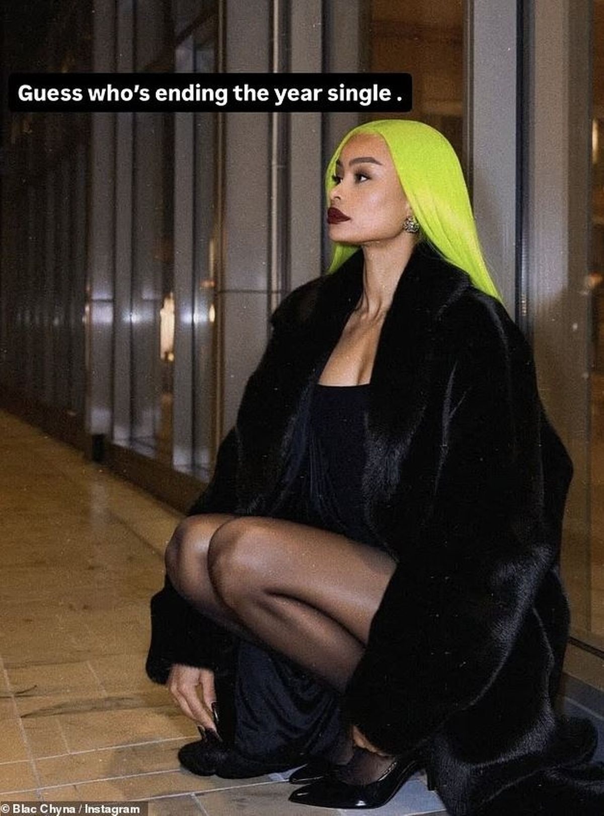 Blac Chyna looking out in the dark