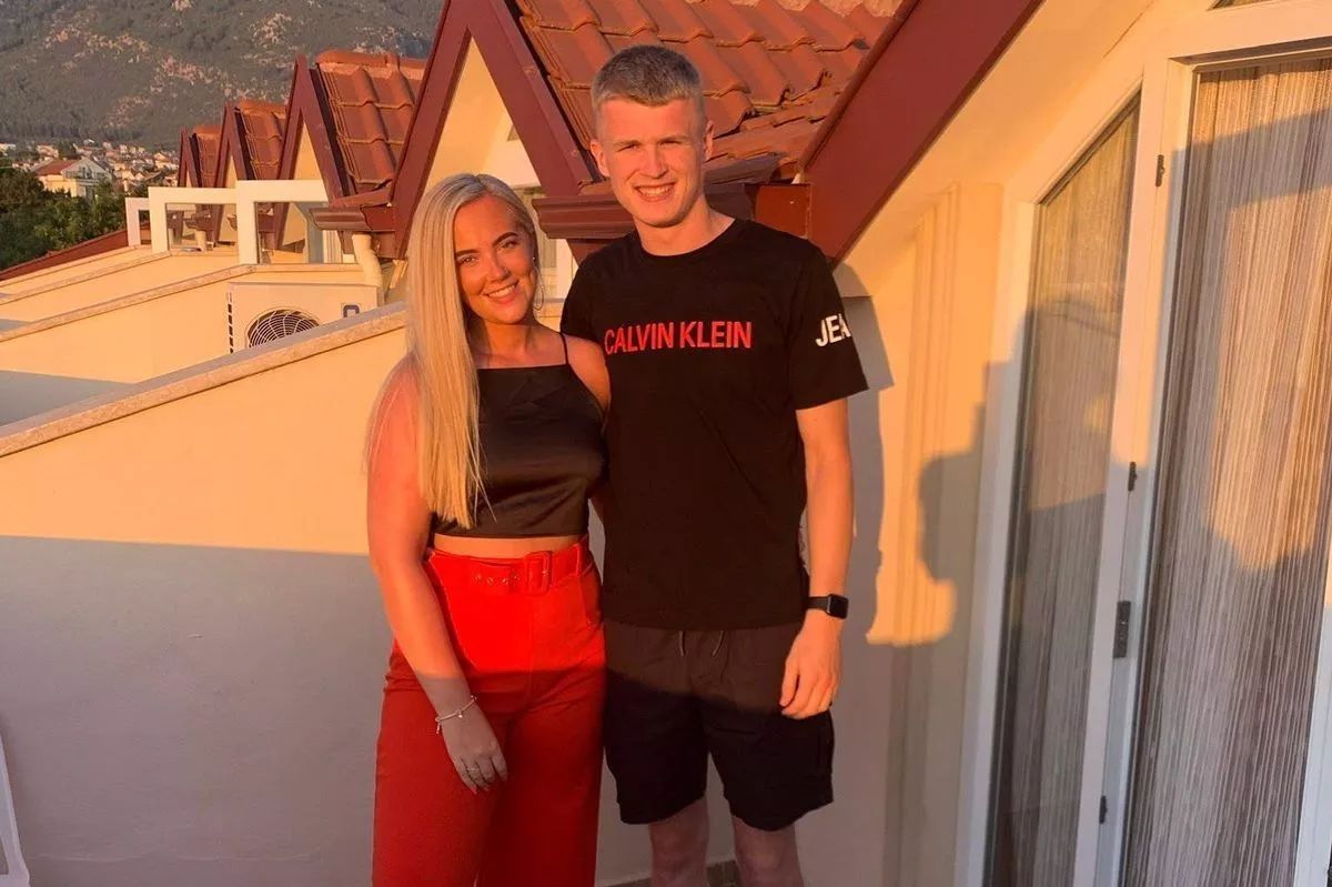 Kieran Shingler with his partner Abbie Henstock