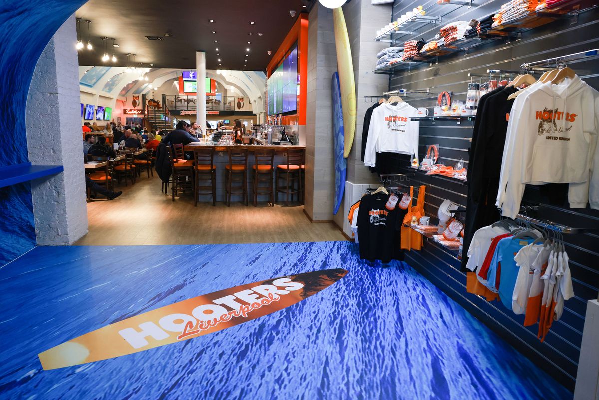 Hooters in Liverpool sells an extensive range of merchandise