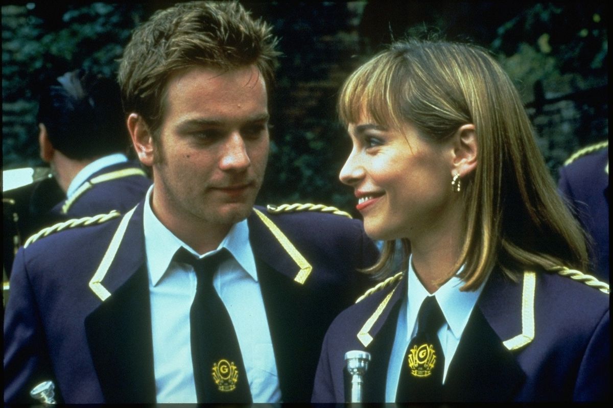 Ewan McGregor and Tara Fitzgerald in Brassed Off