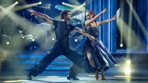 George Clarke and Alexis Warr during the live show on BBC1's Strictly Come Dancing
