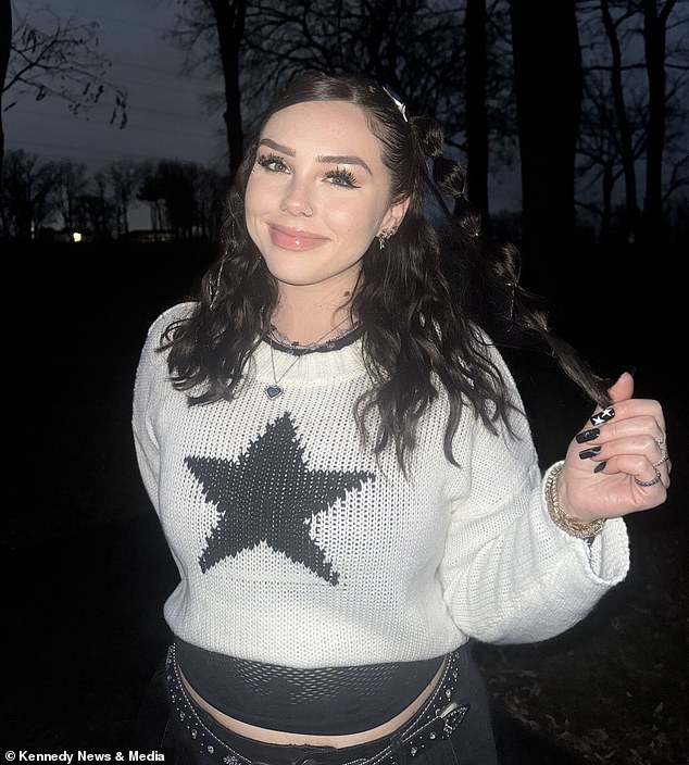 Brooke Bailey (pictured), a 23-year-old nail technician from Pennsylvania, suffered hip pain for months, which doctors insisted was due to her height and sitting at her job