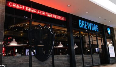 BrewDog, the trendy 'punk' craft beer brand, received the shameful accolade of 'Improvement Required' at its pub in Aberdeen city centre's flagship shopping centre (pictured)