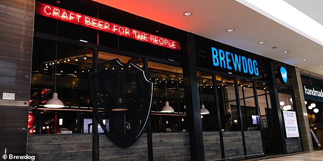 BrewDog, the trendy 'punk' craft beer brand, received the shameful accolade of 'Improvement Required' at its pub in Aberdeen city centre's flagship shopping centre (pictured)