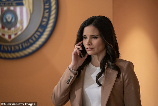 'I am an actress. He has used AI to falsely impersonate me [by] sending voice messages to people using my voice and likeness in an effort to destroy my reputation and disturb the peace,' Law claimed; pictured on NCIS